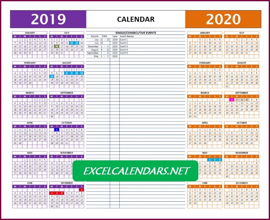 Yearly Calendar Templates For Year 2019 | 2020 | 2021 | 2022 » Excelcalendars-Shift Calendar 2021 Free