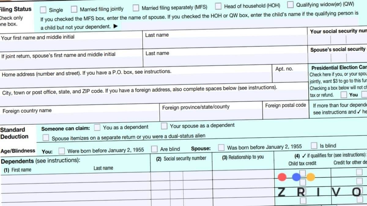 1040 Form 2021 - 1040 Forms - Zrivo-2021 Printable Irs Forms