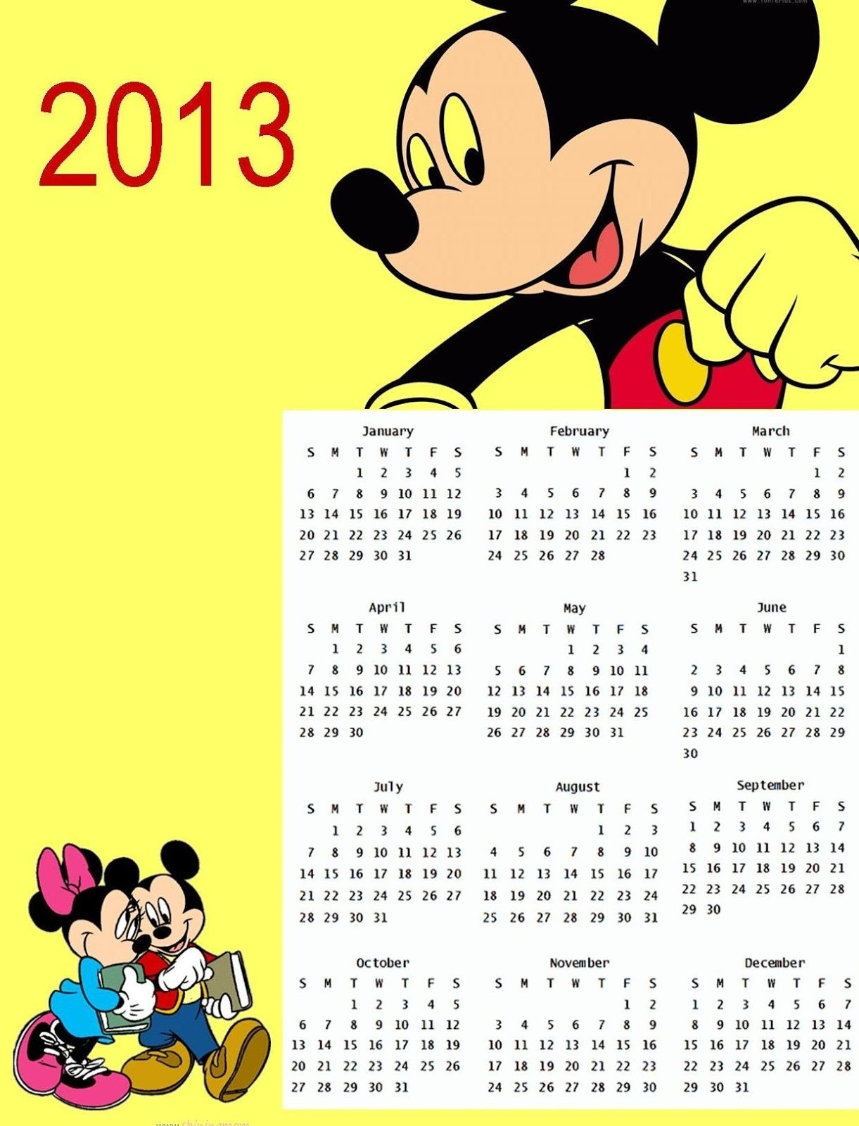 2013 Printable Disney Calendars For Your Kids-Calendar May 2021 Free Printables With Mickey Mouse