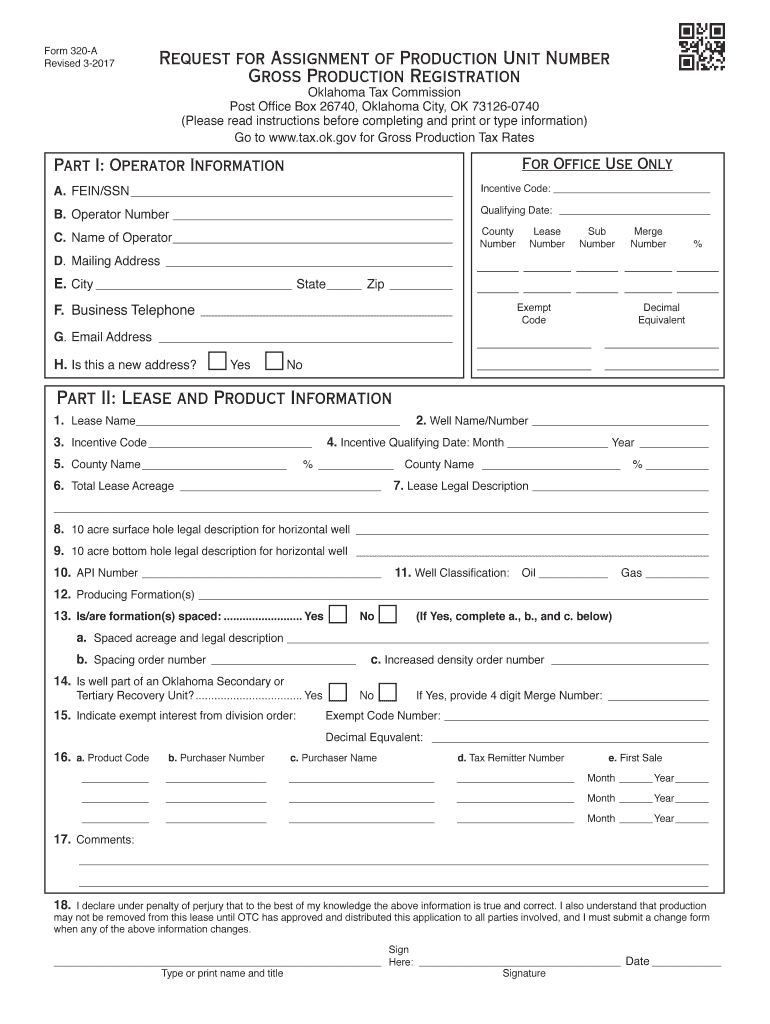 2017-2021 Form Ok Otc 320-A Fill Online, Printable, Fillable-Oklahoma W9 2021 Form