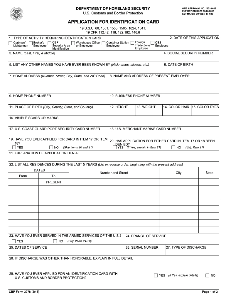 2018-2021 Form Cbp 3078 Fill Online, Printable, Fillable-Printable I 9 Form Print 2021