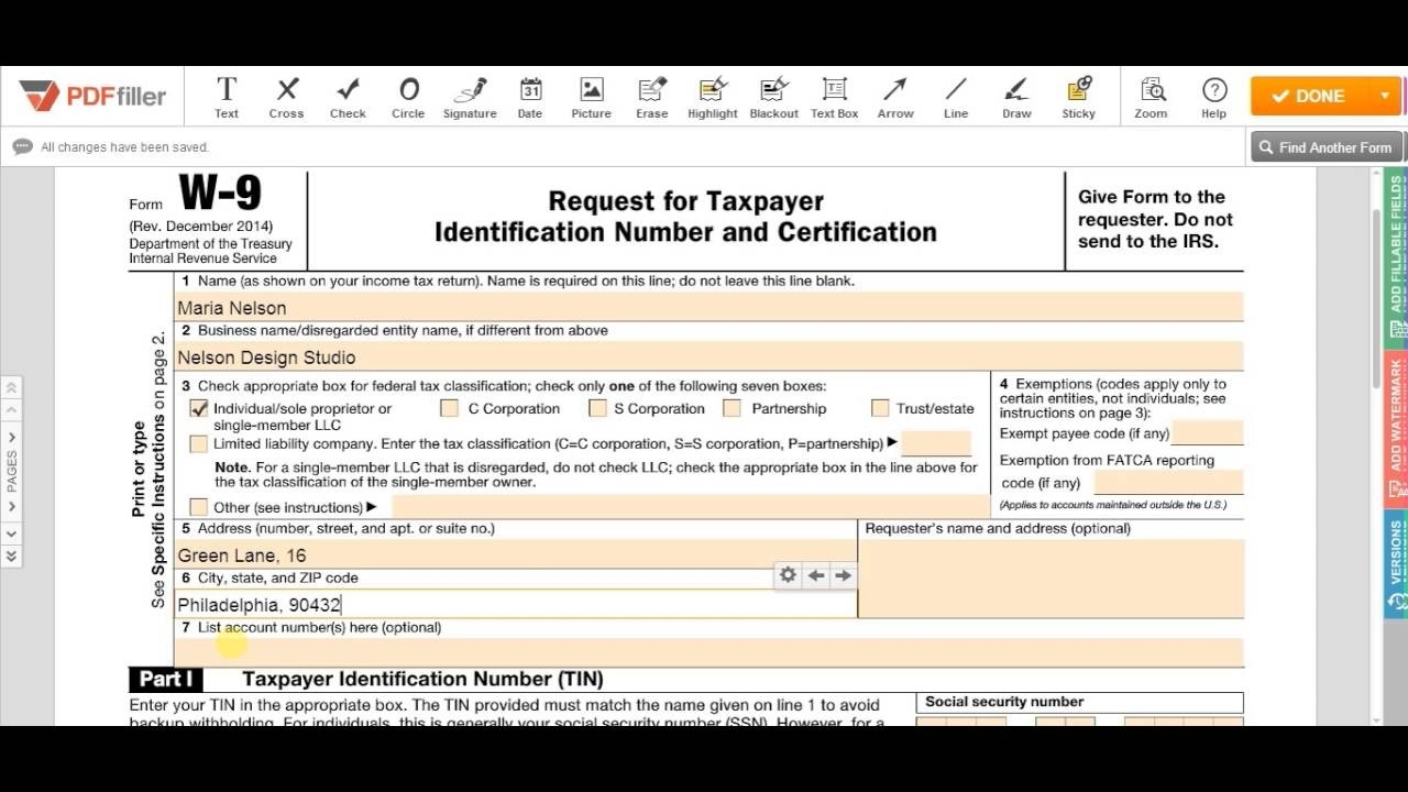 2018-2021 Form Irs W-9 Fill Online, Printable, Fillable, Blank - Pdffiller-Print W 9 2021