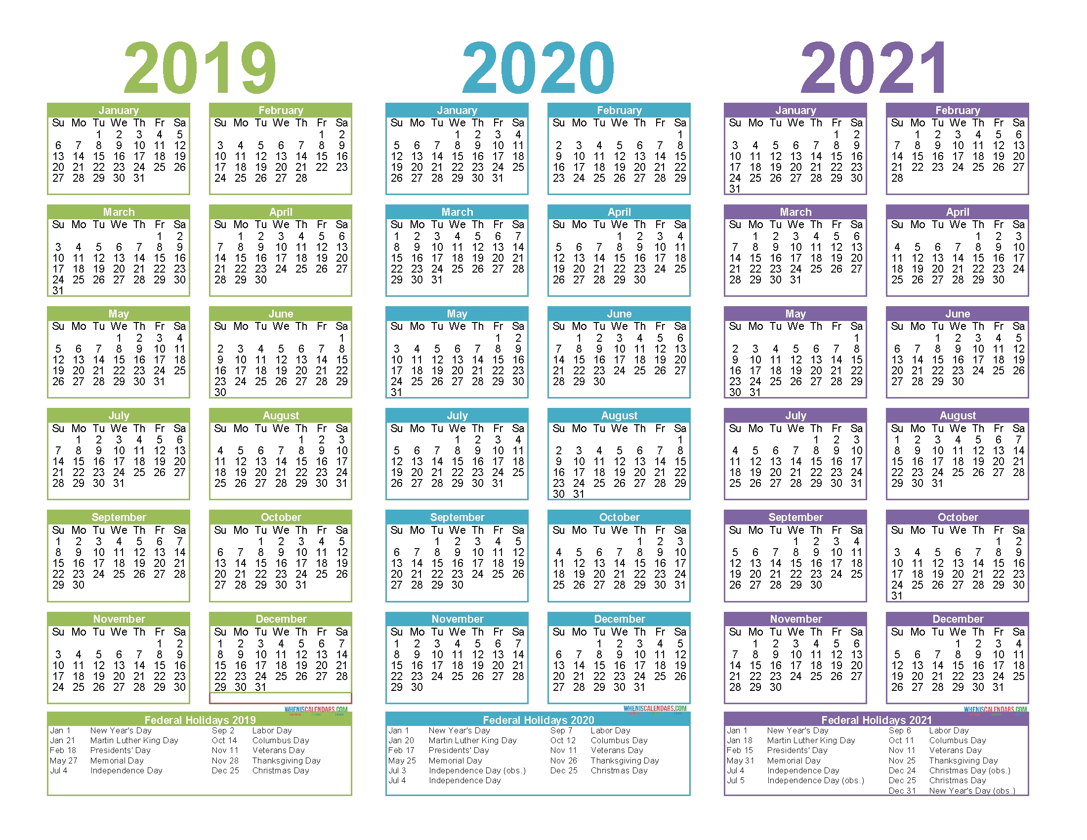 2019 To 2021 3 Year Calendar Printable Free Pdf, Word, Image-Calendar 2021 Column Printable