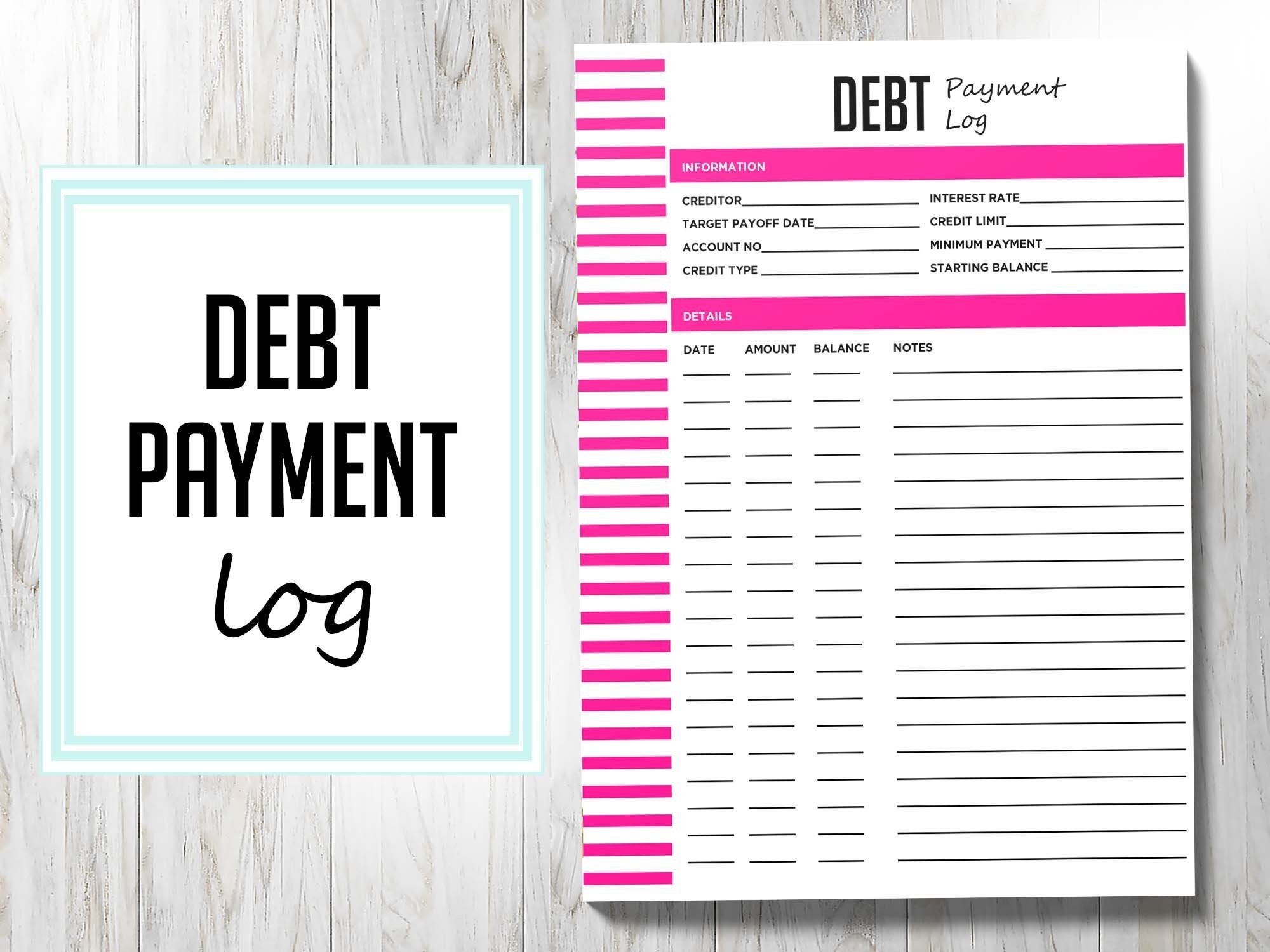 2021 A5 Debt Payment Log Planner Printable 2021 A5 Budget-2021 Printable Bill Planner