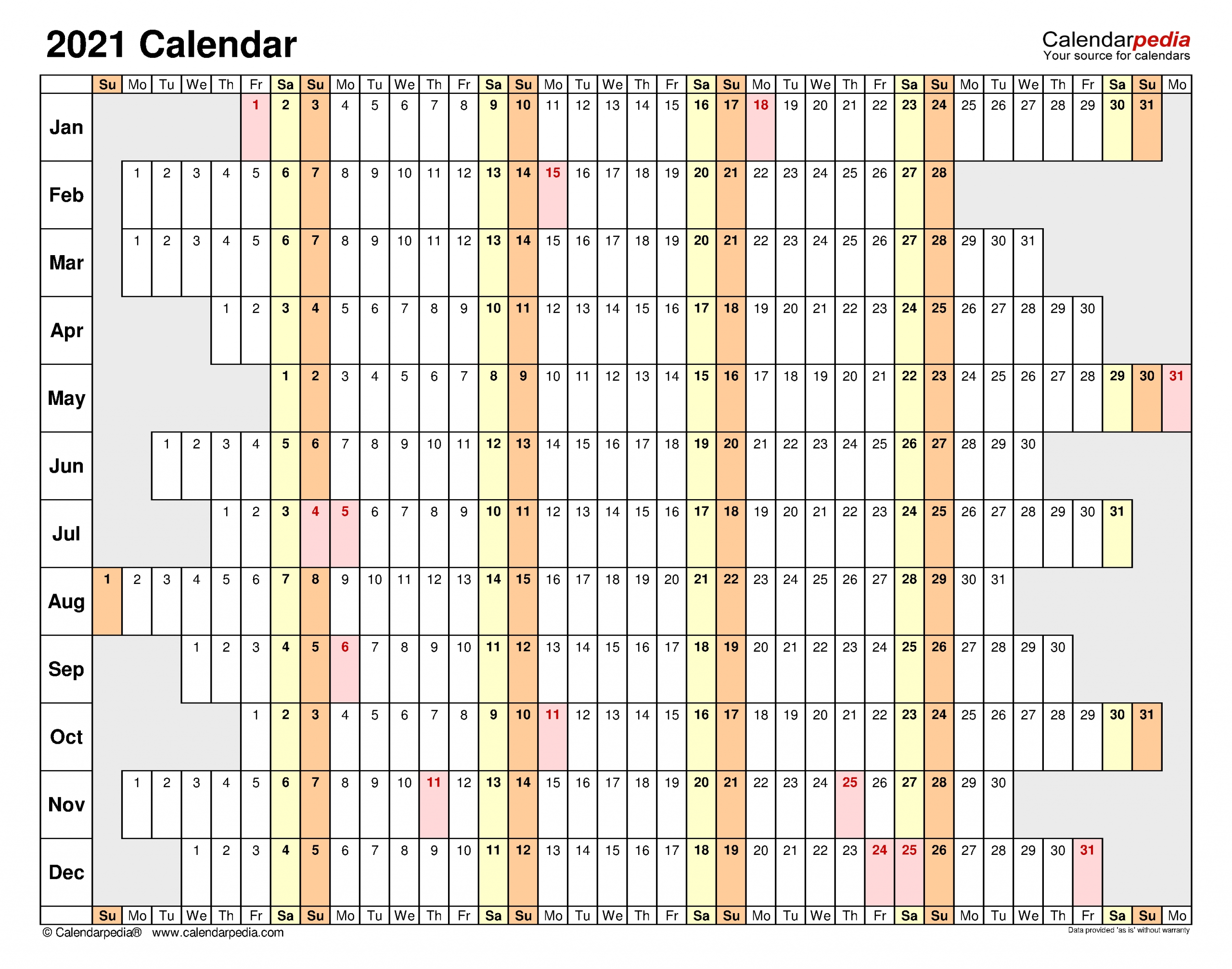 2021 Calendar - Free Printable Excel Templates - Calendarpedia-2021 Leave Planner Excel Template