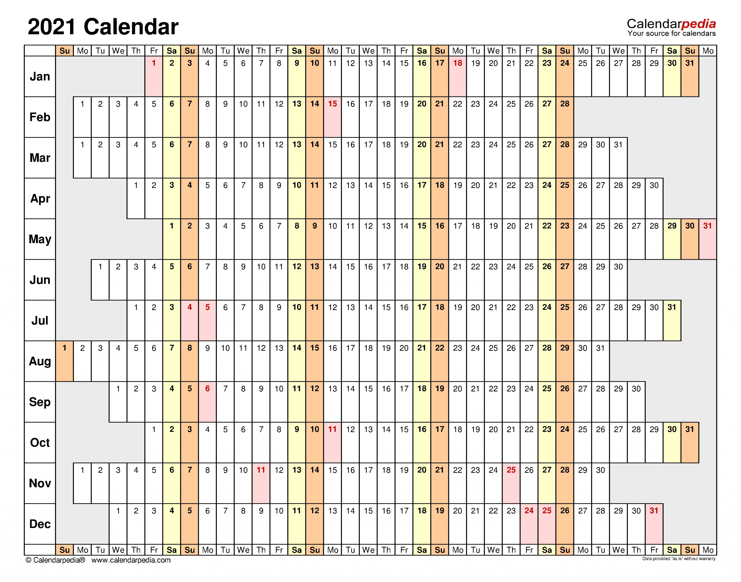 2021 Calendar - Free Printable Excel Templates - Calendarpedia-Employee Calendar 2021 Template