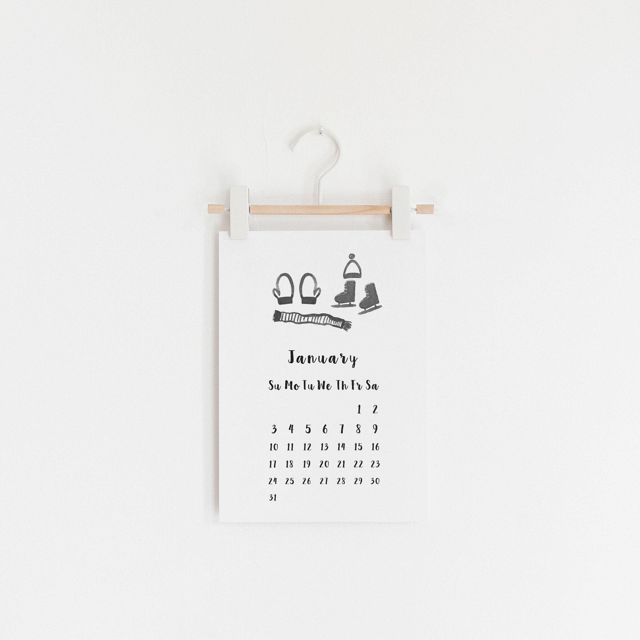 2021 Calendar Printable, 2021 Calendar Download, 2021-4X6 Printable 2021 Calendar