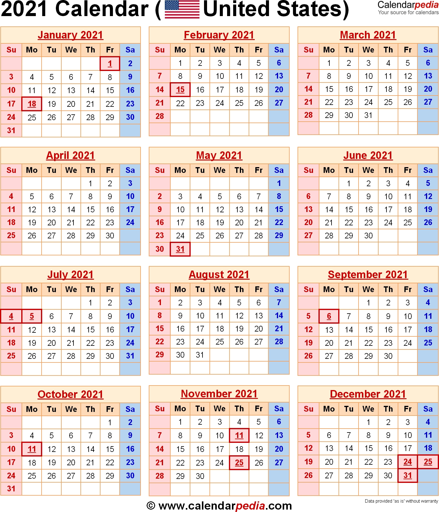 2021 legal holidays