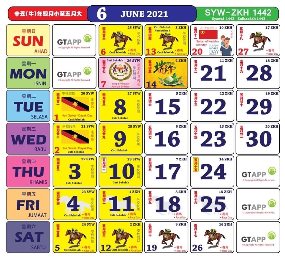 2021 Calendar With Monthly Malaysian Holidays Released-2021 School Holidays In Malaysia