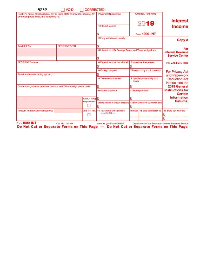 2021 Form Irs 1099-Int Fill Online, Printable, Fillable-1099 Forms 2021 Printable