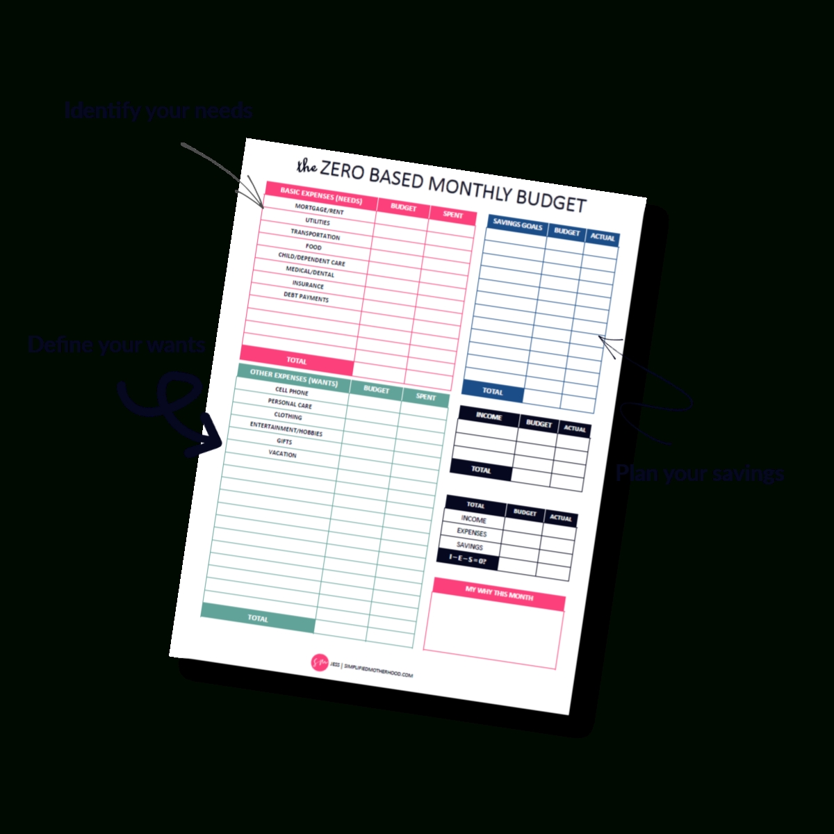 2021] Free Simple Budget Template Printable Pdf – Simplified-2021 Monthlyi Bills