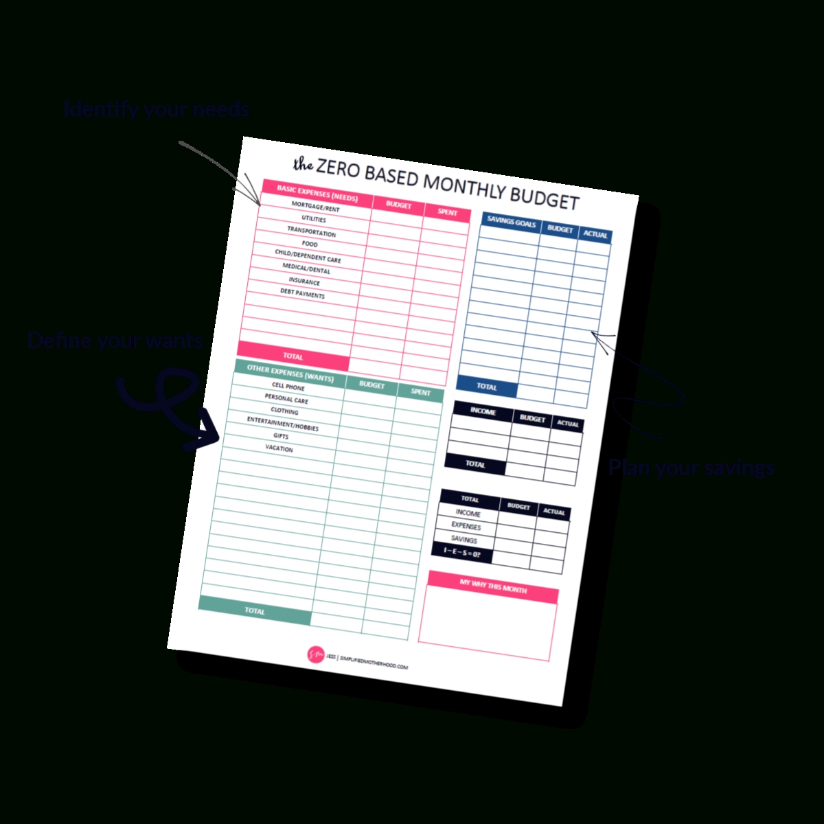 2021] Free Simple Budget Template Printable Pdf – Simplified-Free Monthly Bills 2021
