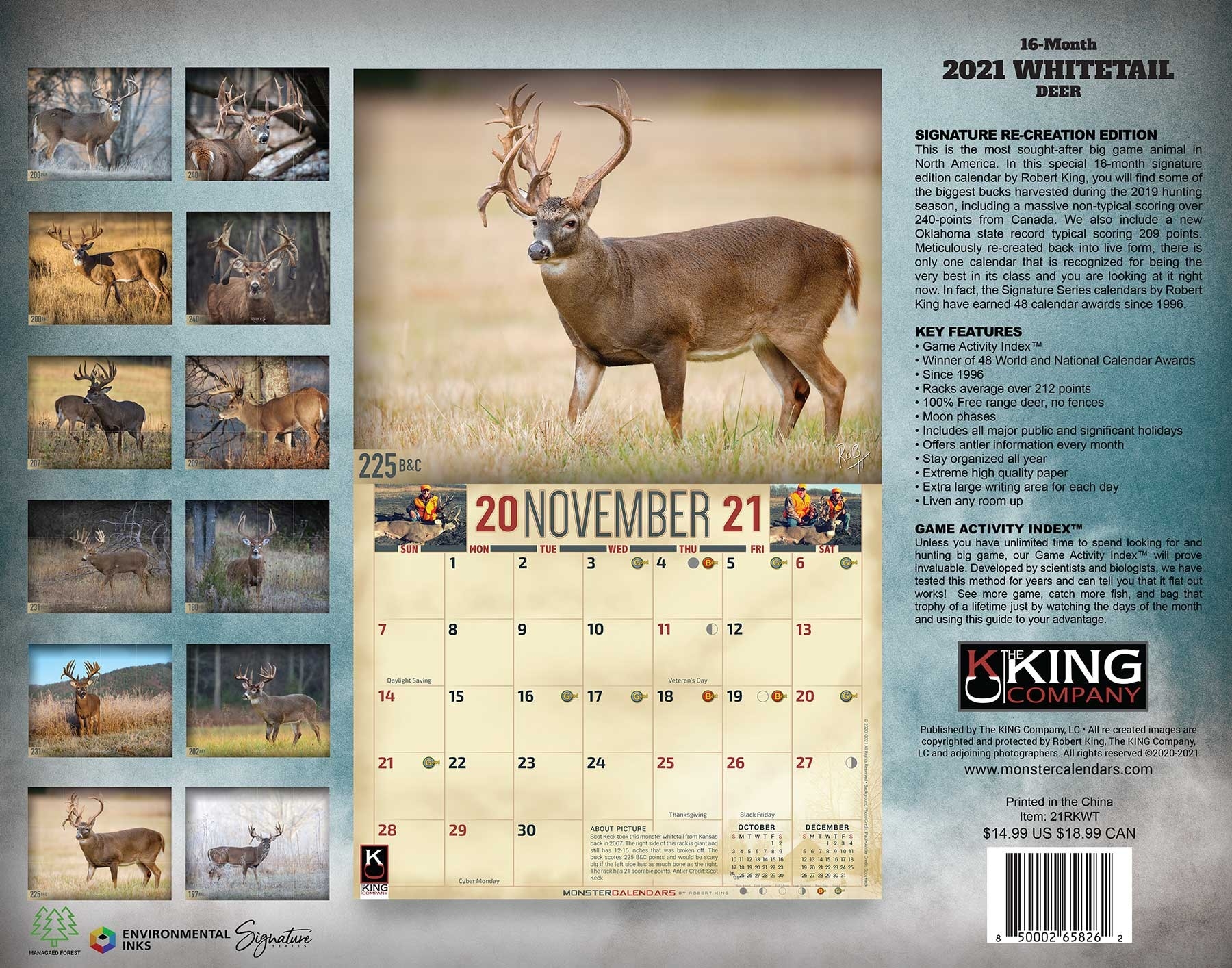 2021 Monster Whitetail Calendar-2021 Deer Rut Calaender