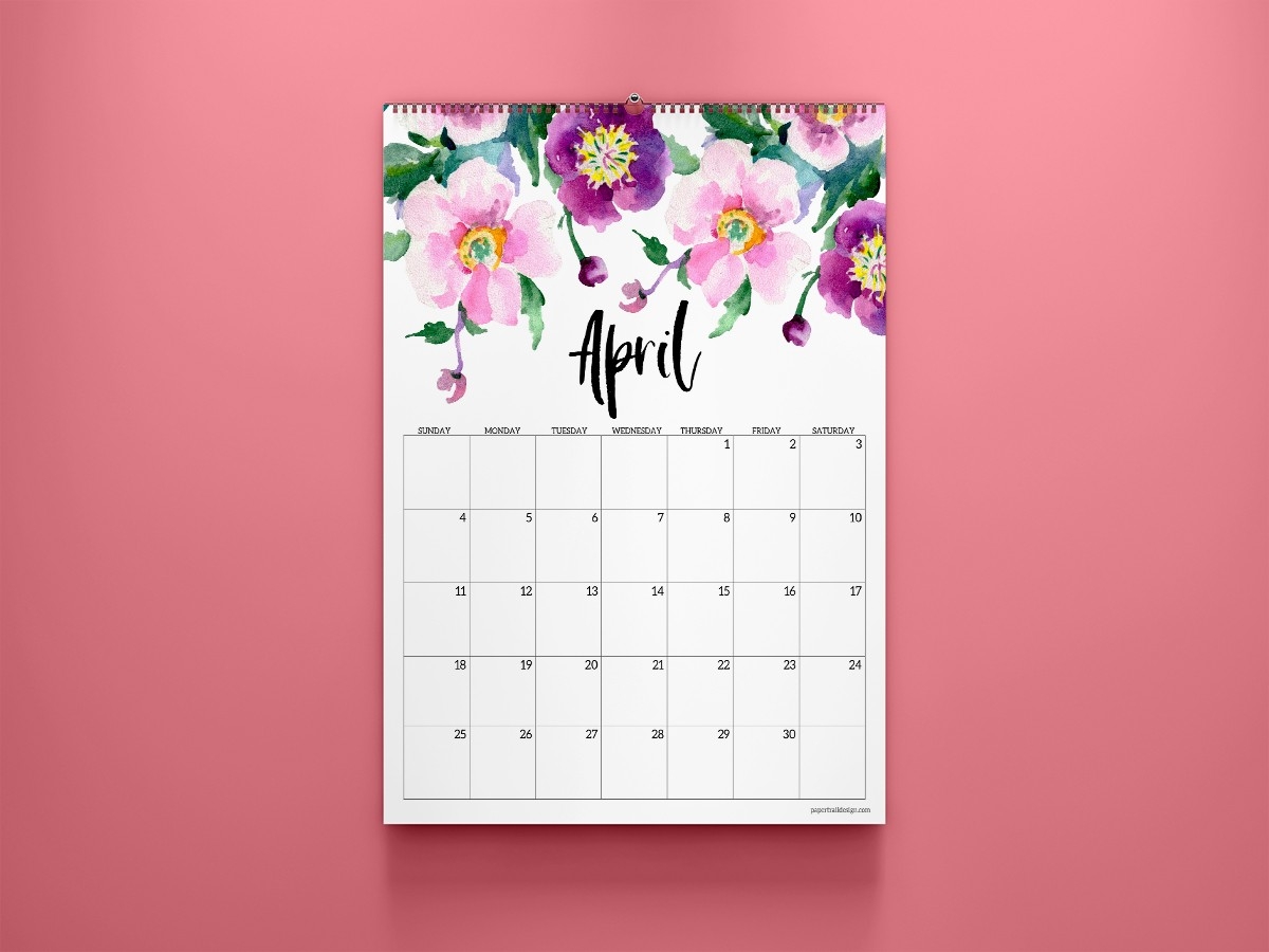 25 Best Free Printable April 2021 Calendars - Onedesblog-Printable 2021 Monthly Calendars Jewish