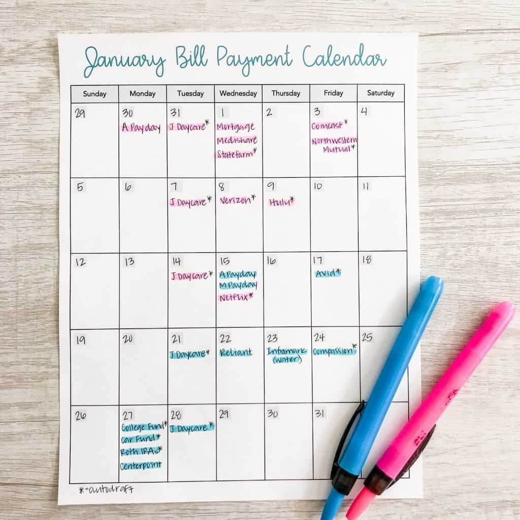 5 Steps To Write A Biweekly Budget In 2021 - Inspired Budget-Bill Pay Calendar 2021