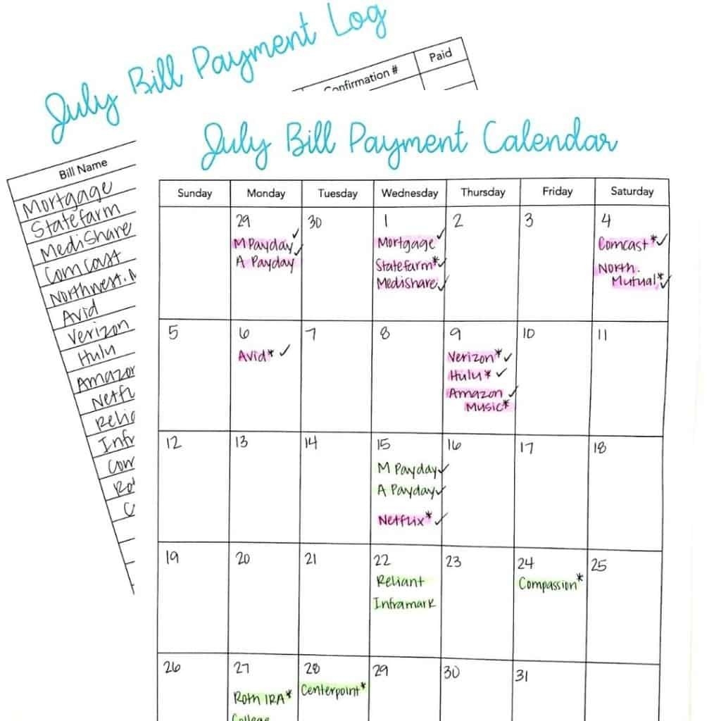 5 Steps To Write A Biweekly Budget In 2021 - Inspired Budget-Free Monthly Bills 2021