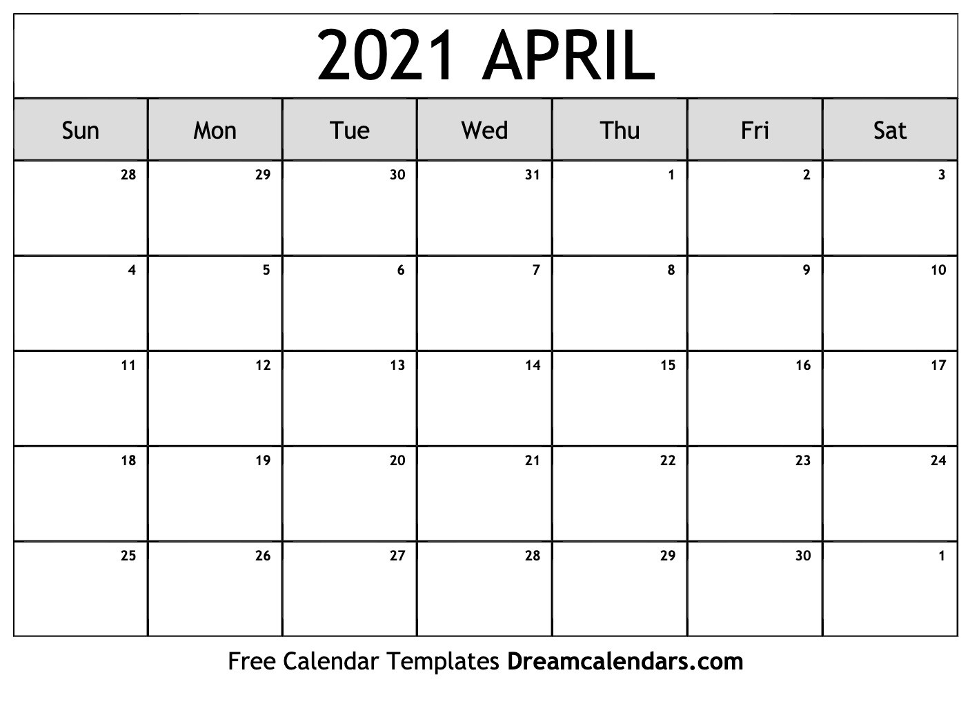 April 2021 Calendar | Free Blank Printable Templates-April 2021 Calendar Printable