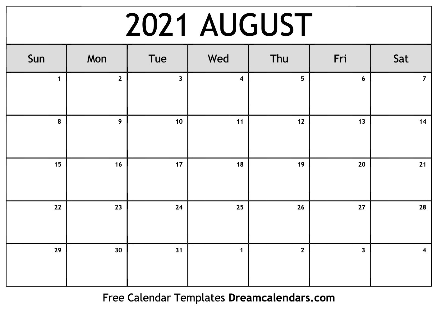 August 2021 Calendar | Free Blank Printable Templates-June July August 2021 Calendar Free Printable