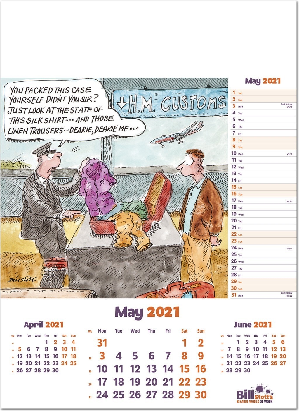 Bill Stott&#039;S Bizarre World Of Work Wall Calendar 2021 - Rose-Billcalendars That Work 2021