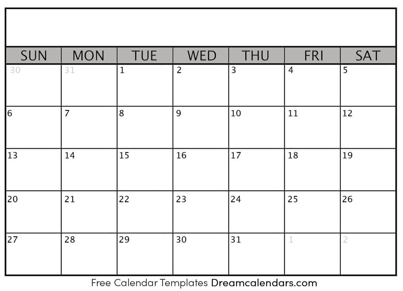 Blank Calendar - Printable Blank Calendar 2021-Fill In 2021 Calendar Pages Blank