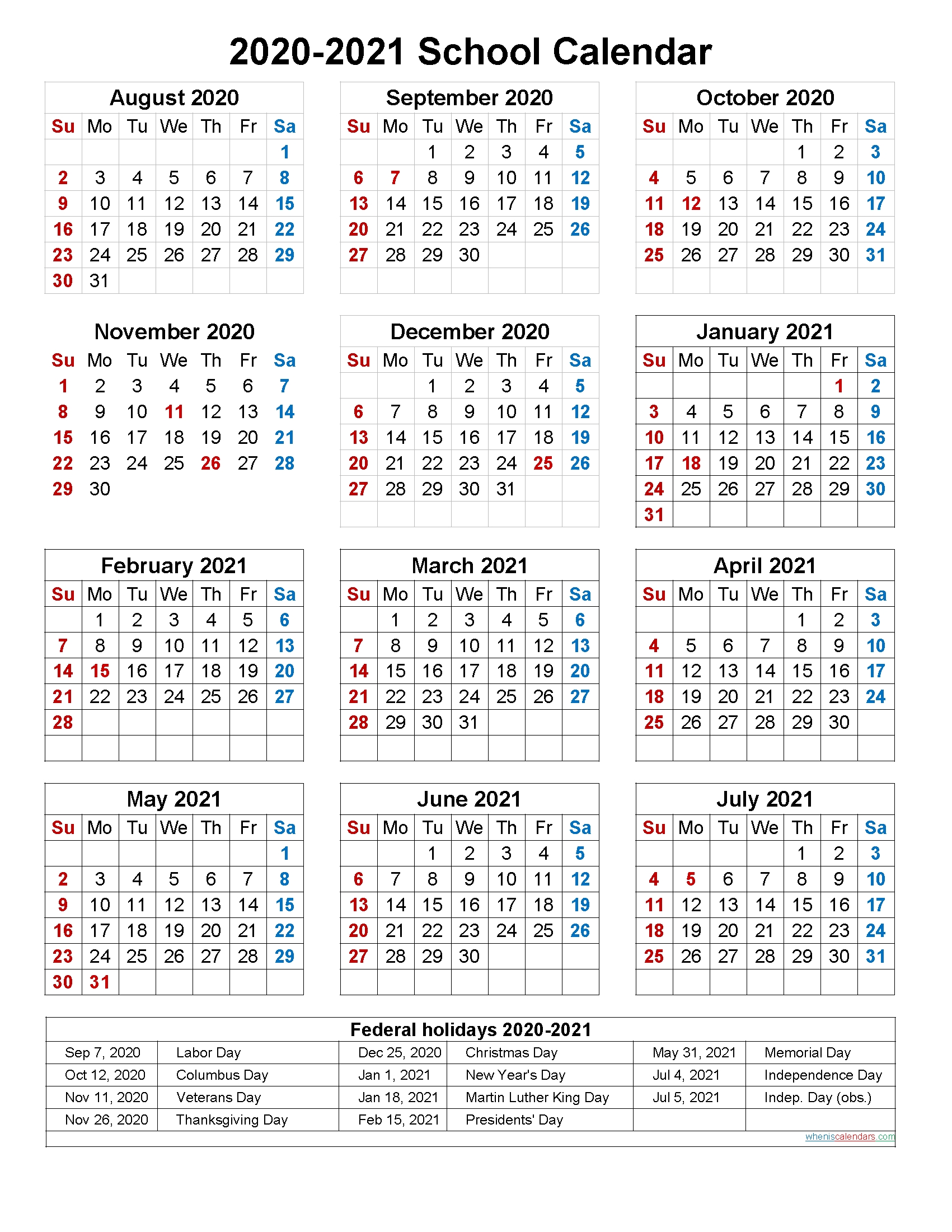 Calendar With School Holidays 2021-2021 School Holiday Calender