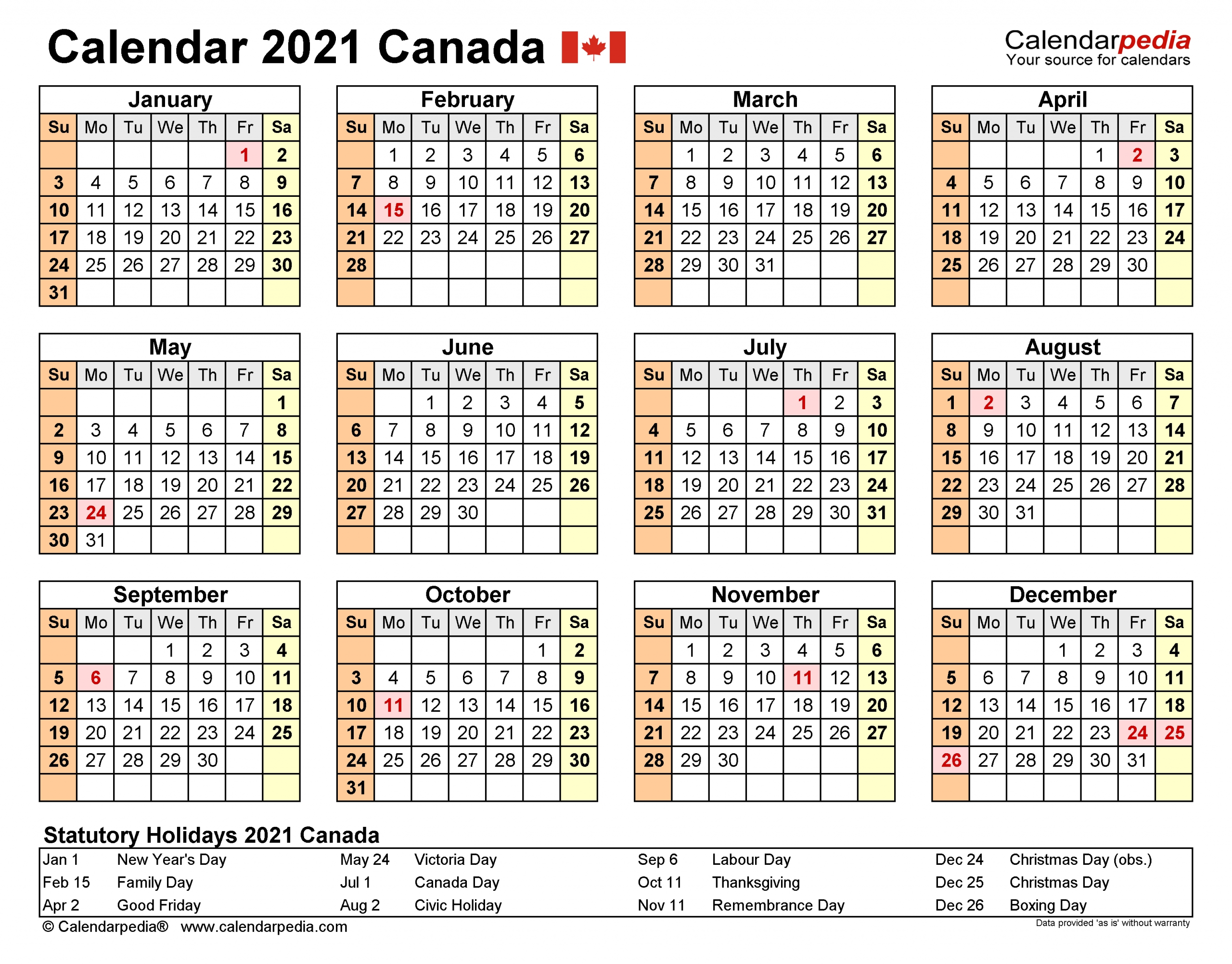 Canada Calendar 2021 - Free Printable Excel Templates-List Of Holidays 2021 Excel