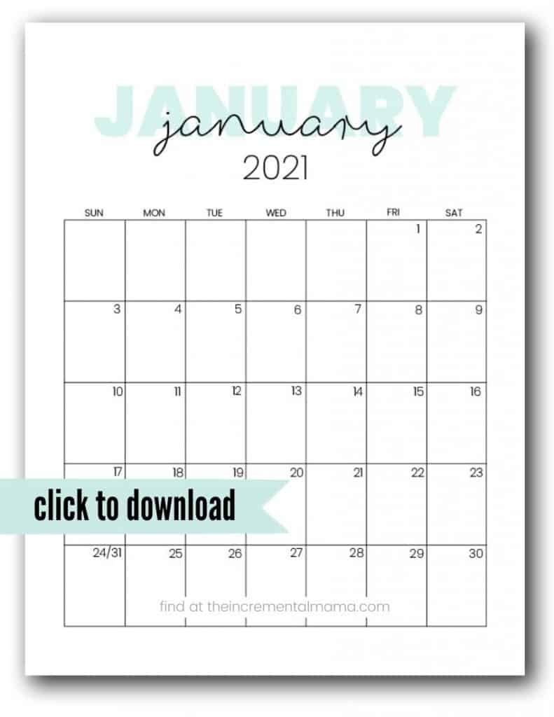 Cute 2021 Printable Calendar (12 Free Printables)-Bills Calendar Template 2021