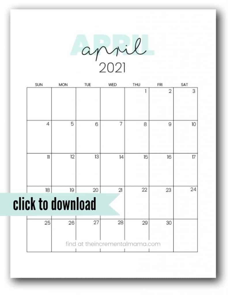 Cute 2021 Printable Calendar (12 Free Printables)-Monthly Bill Calendar 2021
