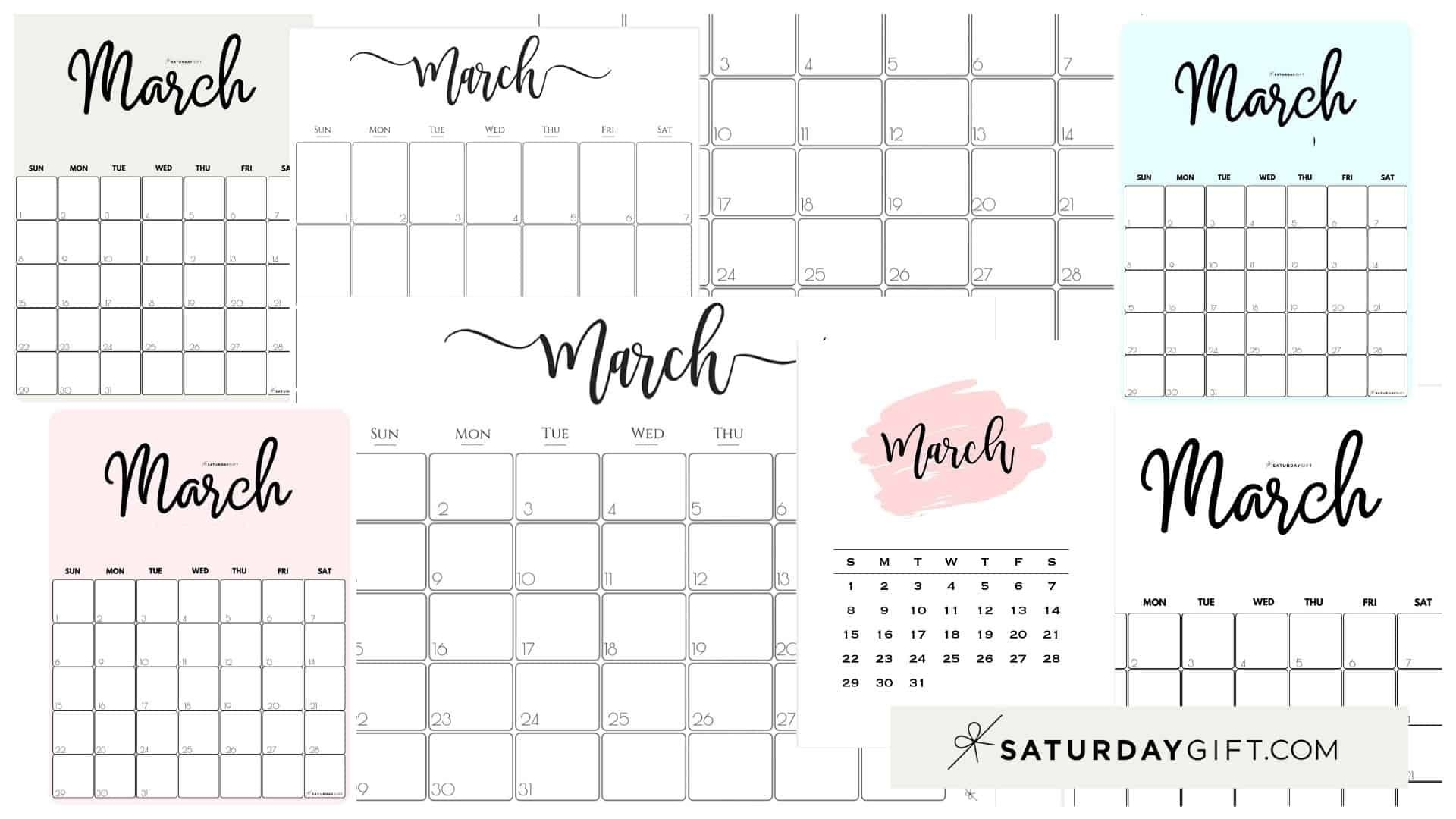 Cute (&amp; Free!) Printable March 2021 Calendar | Saturdaygift-2021 Calendar Printable Monthly Bill Payment