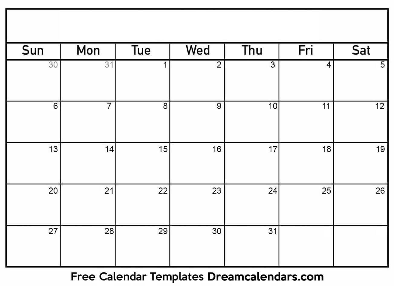 Dashing Blank Calenders With No Dates | Free Printable-Free Blank No Date Printable Calendar 2021