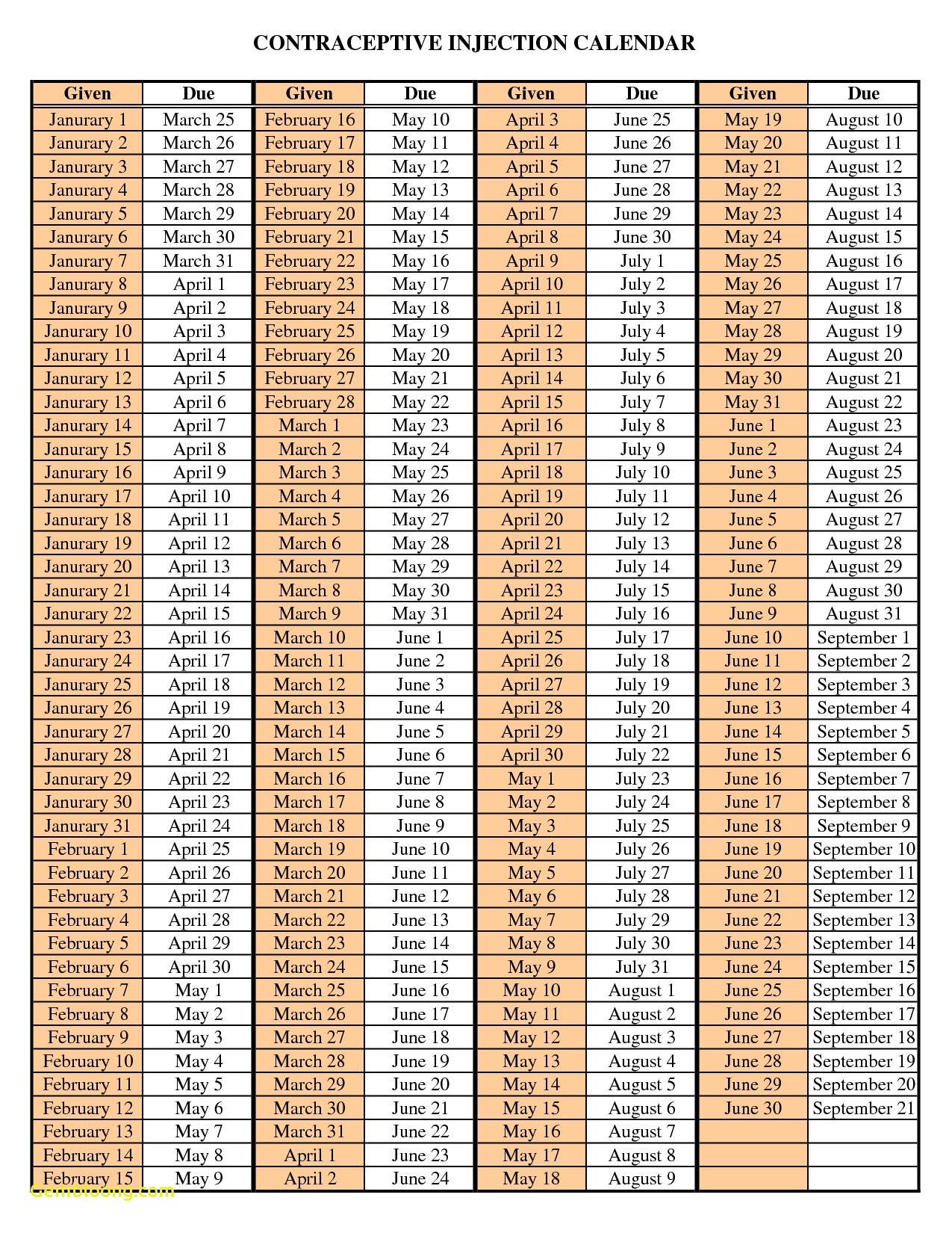 Depo Provera Calendar 2020 | Calendar For Planning-Depo Provera Calculator 2021