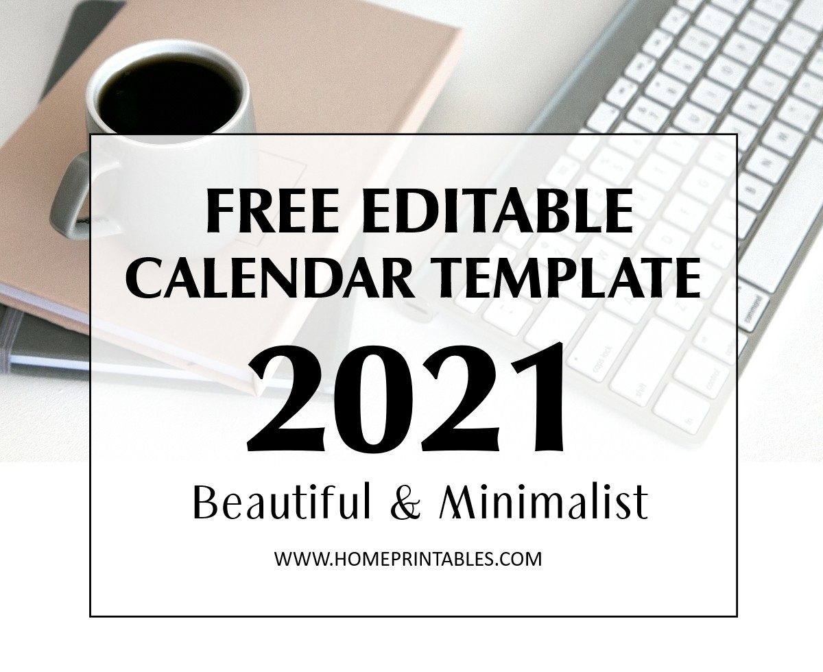 Editable Calendar 2021 In Microsoft Word Template Free Download-Free Editable Calendar Template 2021 Word