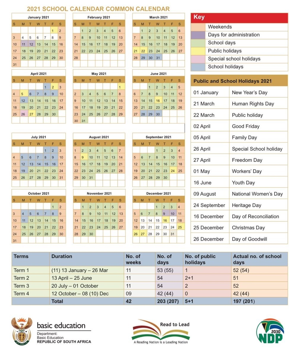 Elijah Mhlanga On Twitter: &quot;Just To Clear The Confusion: The-2021 South African Calendar
