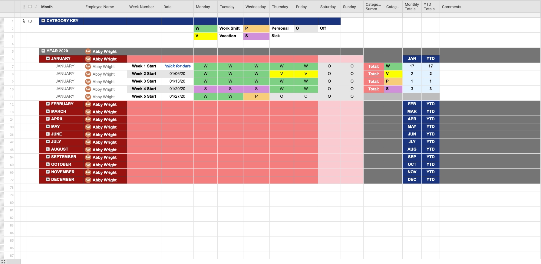 Employee Attendance Tracker | Smartsheet-Employee Attendance Tracker 2021