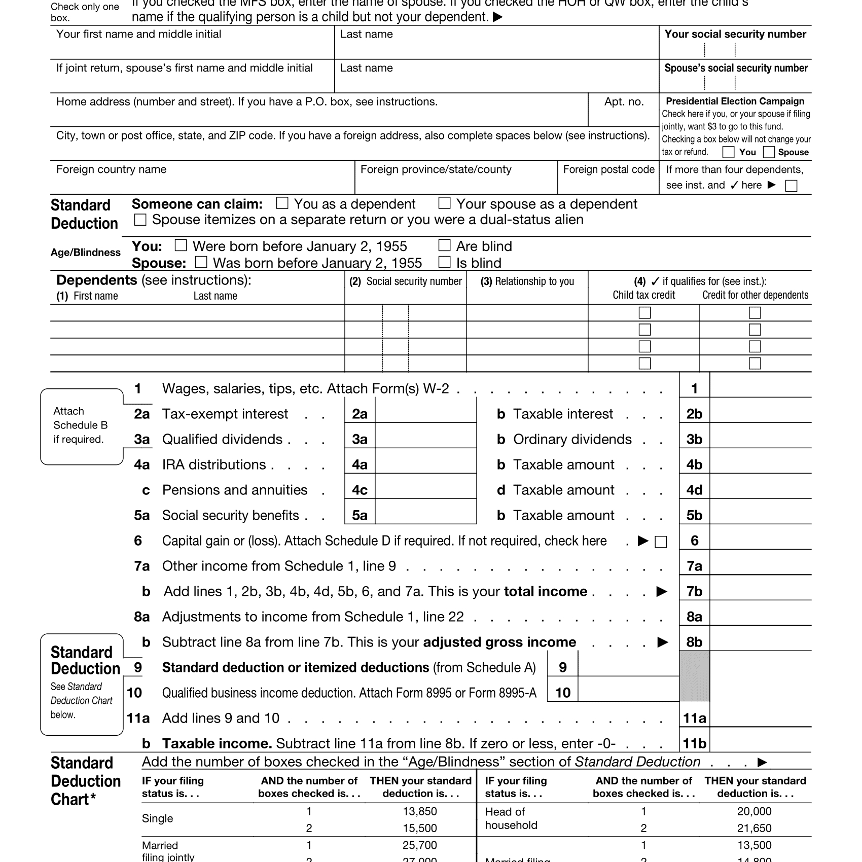 download tax form 1040