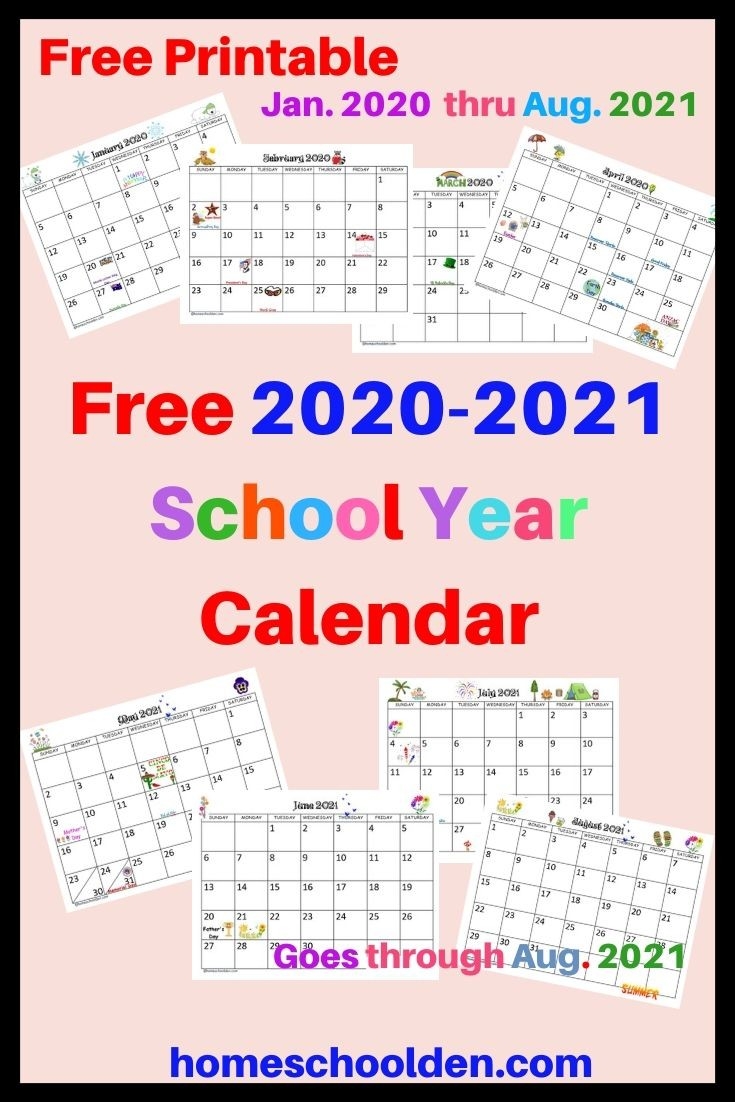 Free 2020-2021 Calendar Printable | School Calendar-2021 Activity Calendar Printable