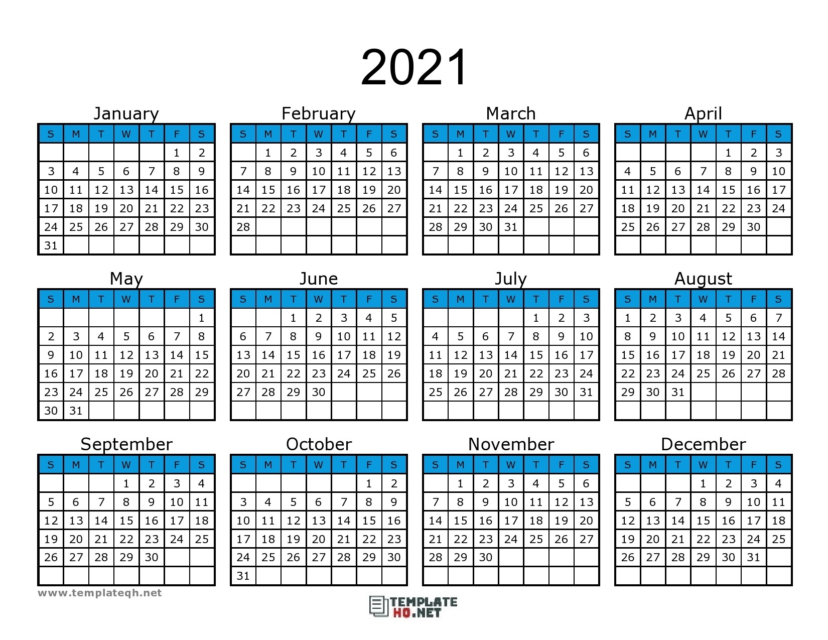 Free 2021 Calendar Printable - Template Hq-2021 Calendar Template Fill In
