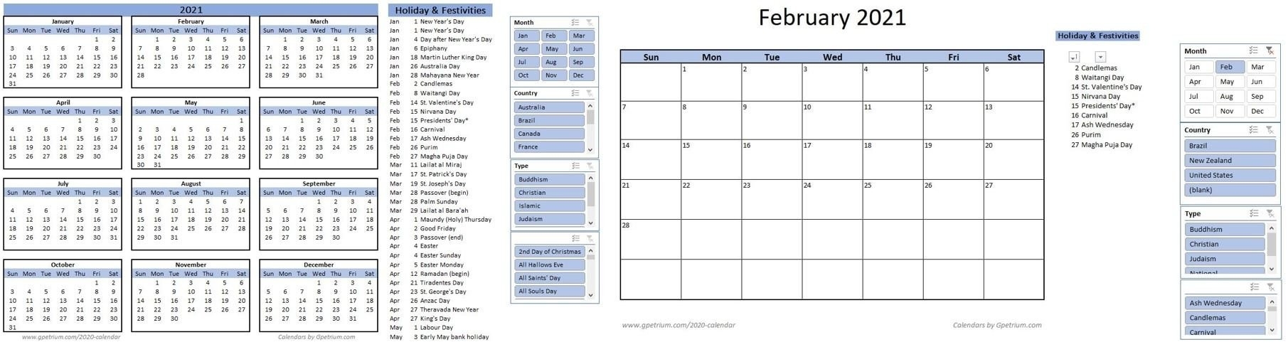Free 2021 Calendar Template In Excel – Gpetrium-Excel List Of 2021 Holidays