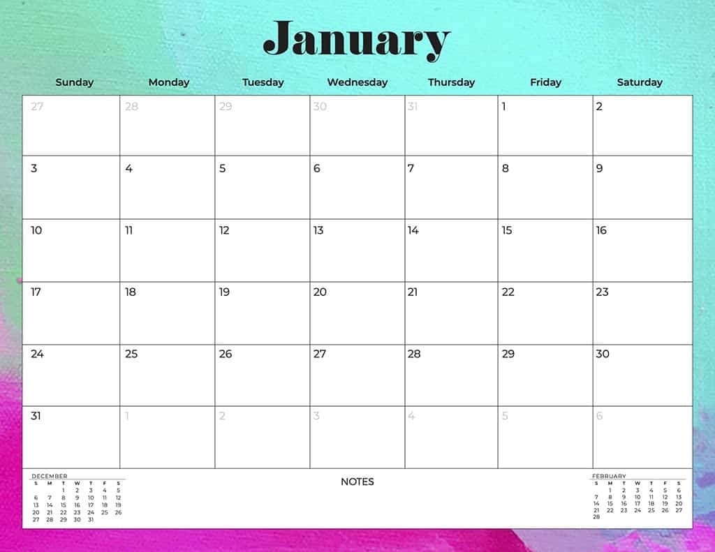 Free 2021 Calendars — 75 Beautiful Designs To Choose From!-Print Calendar 2021 Free