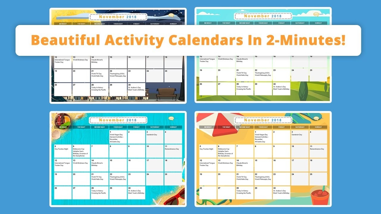 Free Activity Calendar For Seniors-2021 Activity Calendar Printable