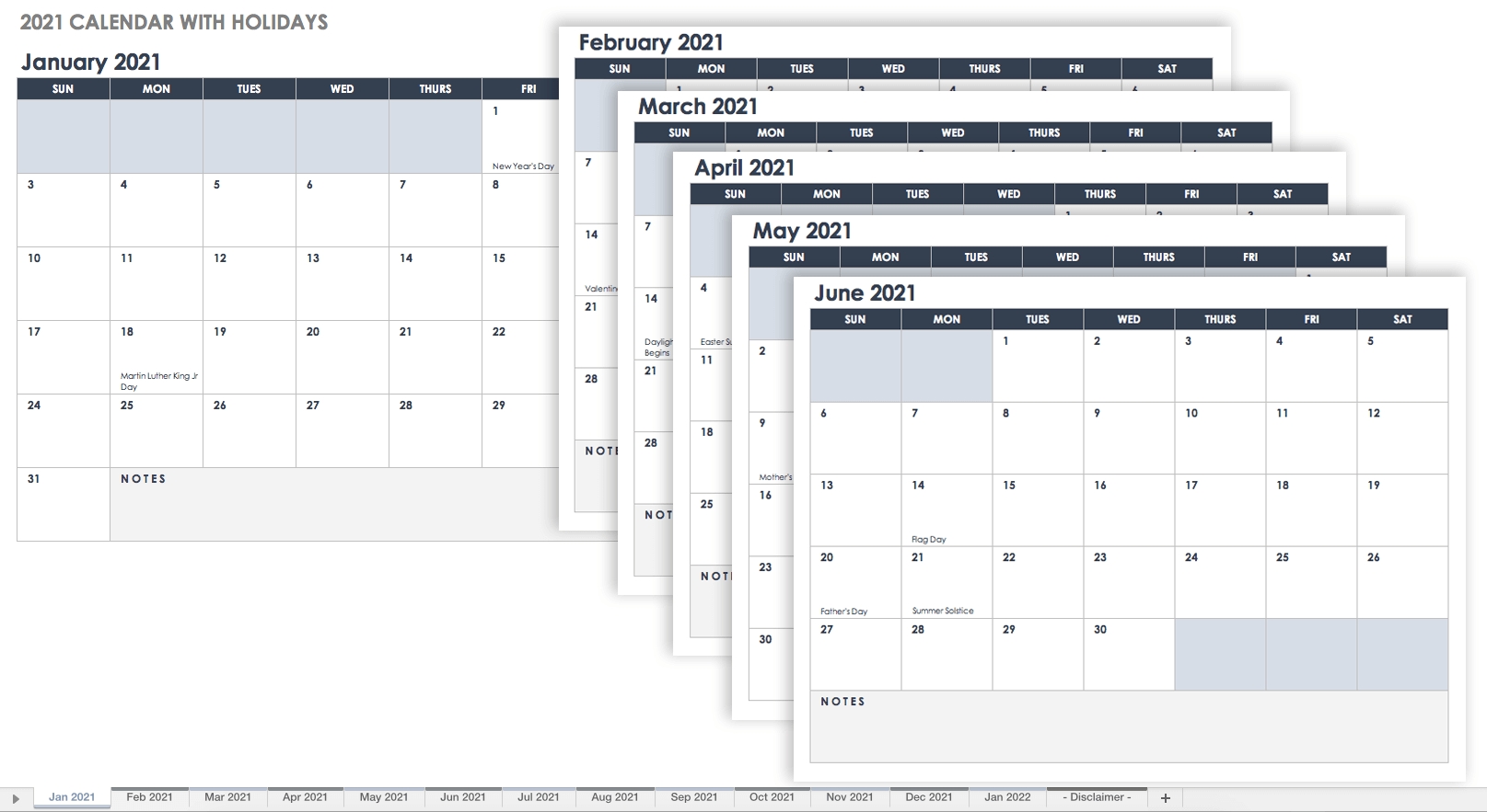 Free Google Calendar Templates | Smartsheet-Employee Calendar 2021 Template