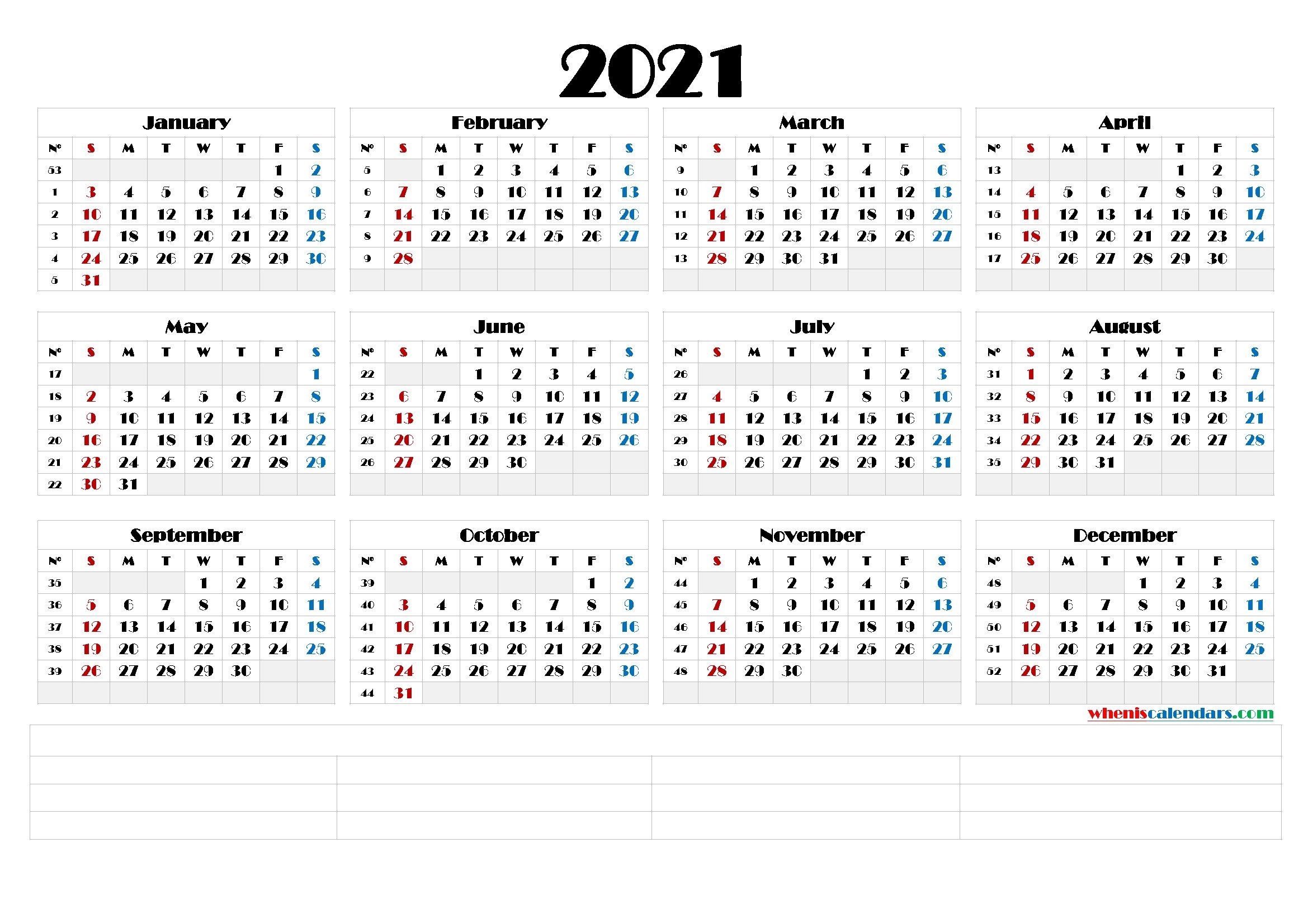 Free Printable 2021 Calendar Templates (6 Templates)-Calendar 2021 Template Free Word