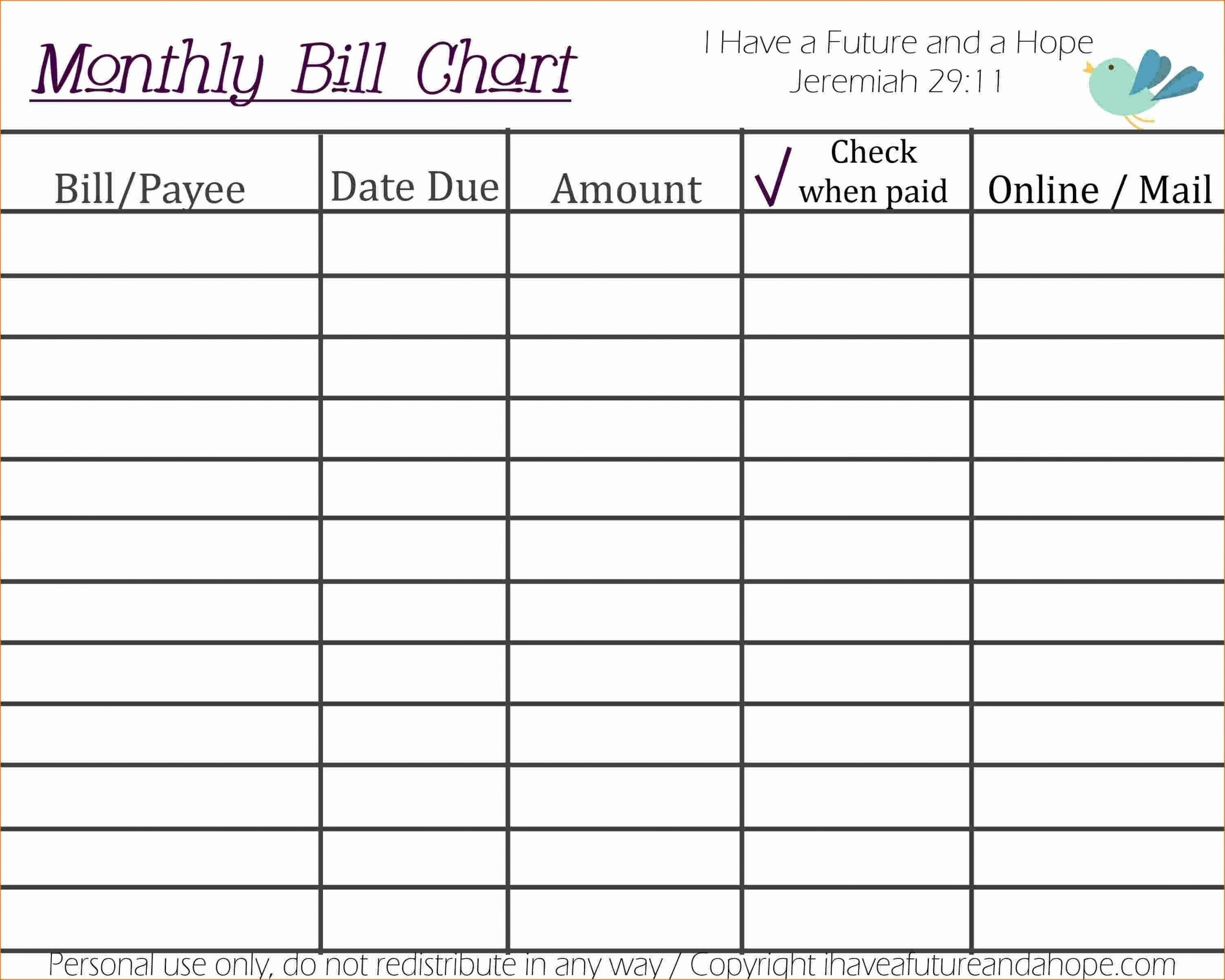 monthly bills and expenses spreadsheet