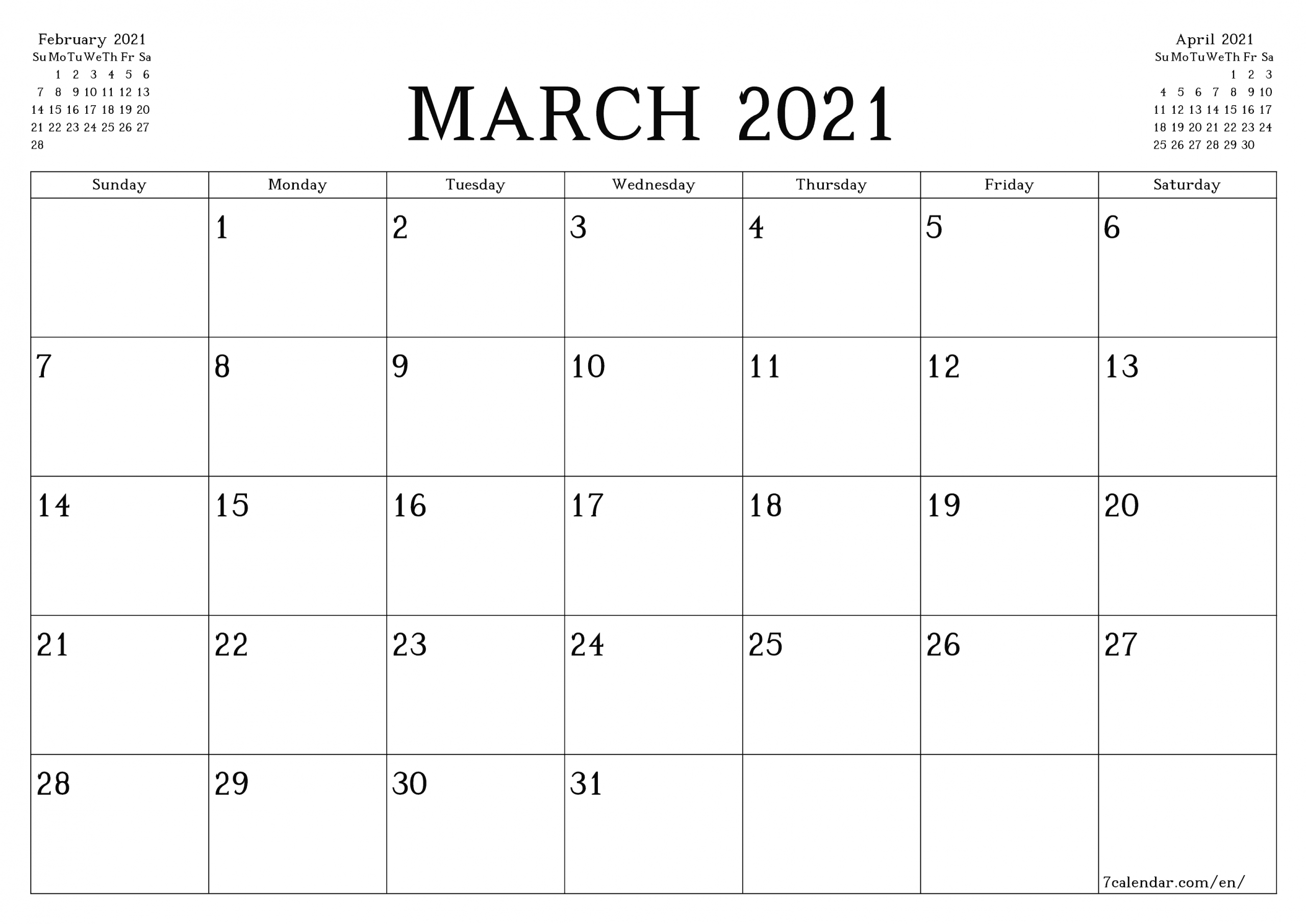 Free Printable Blank Monthly Calendar And Planner For March-Blank Monthly Calendar 2021 June 2021 With Grid