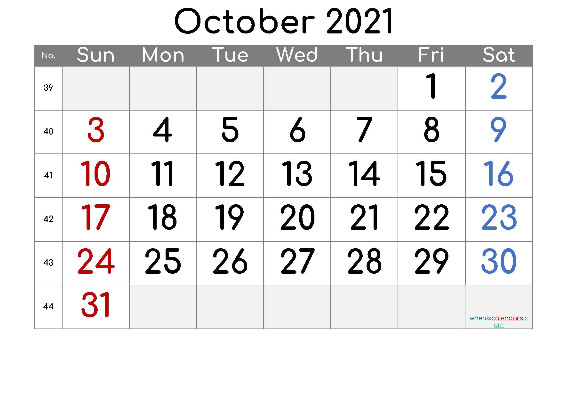Free Printable October 2021 Calendar (Premium) | Calendar-October 2021 Calendar