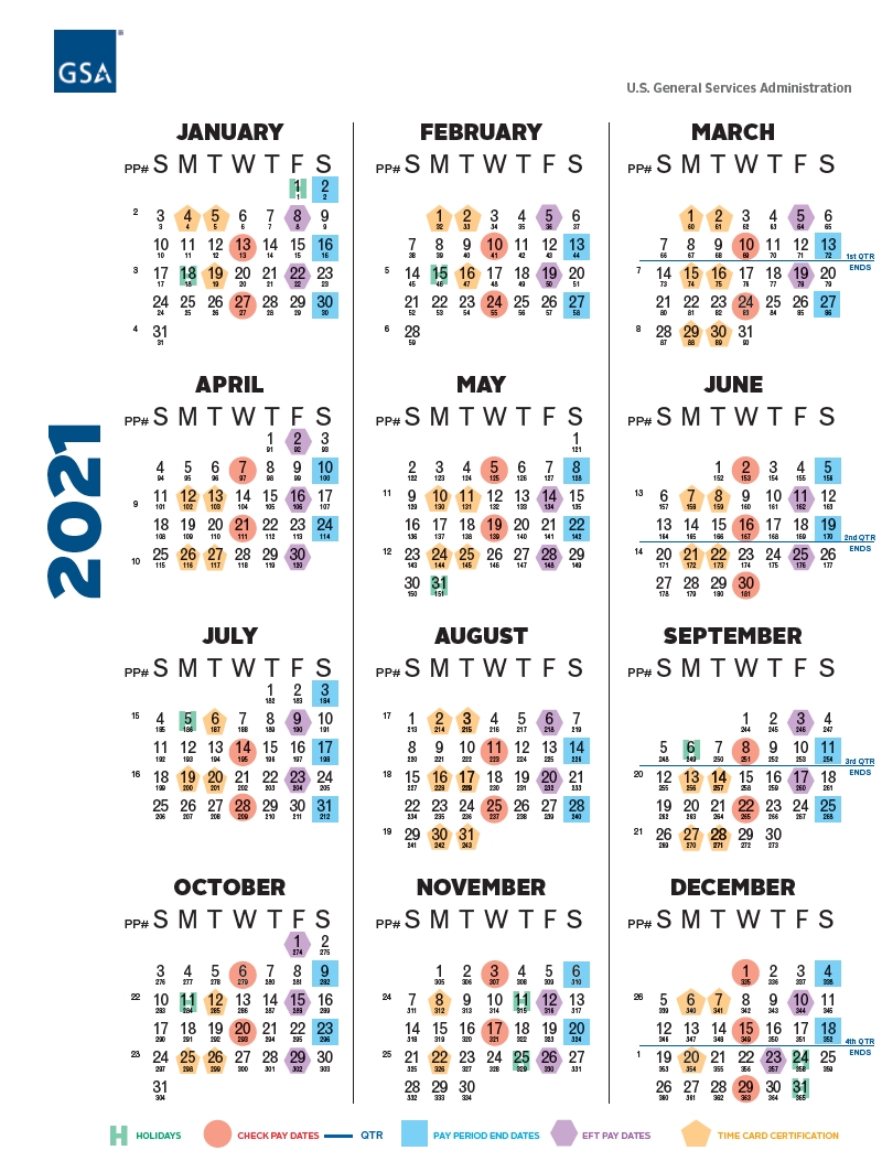 Government Pay Period (Payroll) Calendar 2021 | Payroll Calendar-Pay Period Calendar 2021