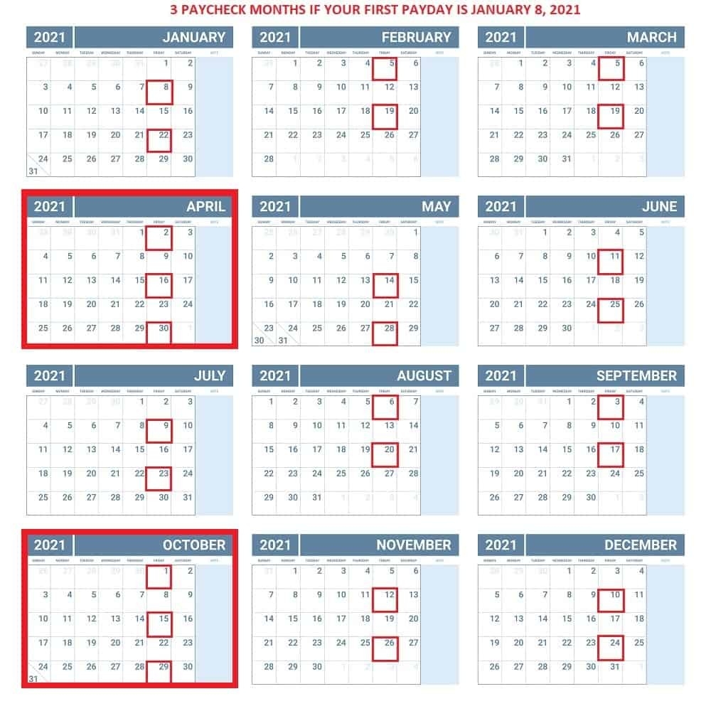 Pay Period Calendar 2021 Calendar Template Printable