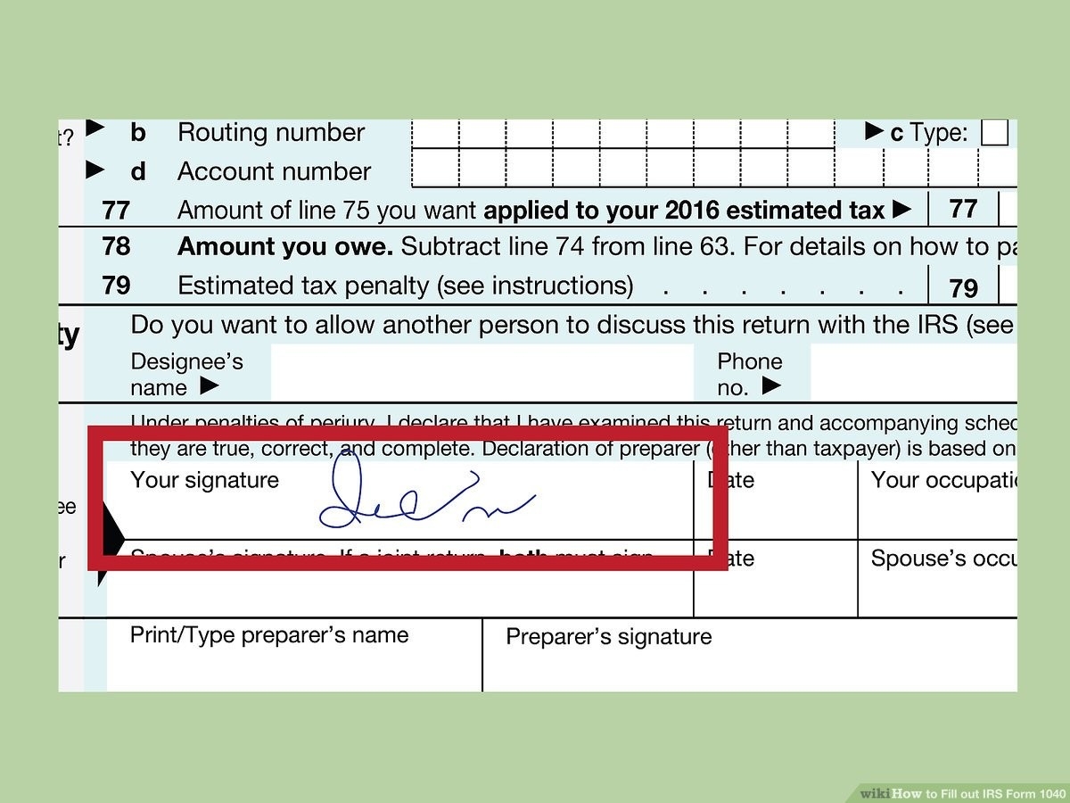 How To Fill Out Irs Form 1040 (With Pictures) - Wikihow-Irs Tax Forms For 2021 Printable