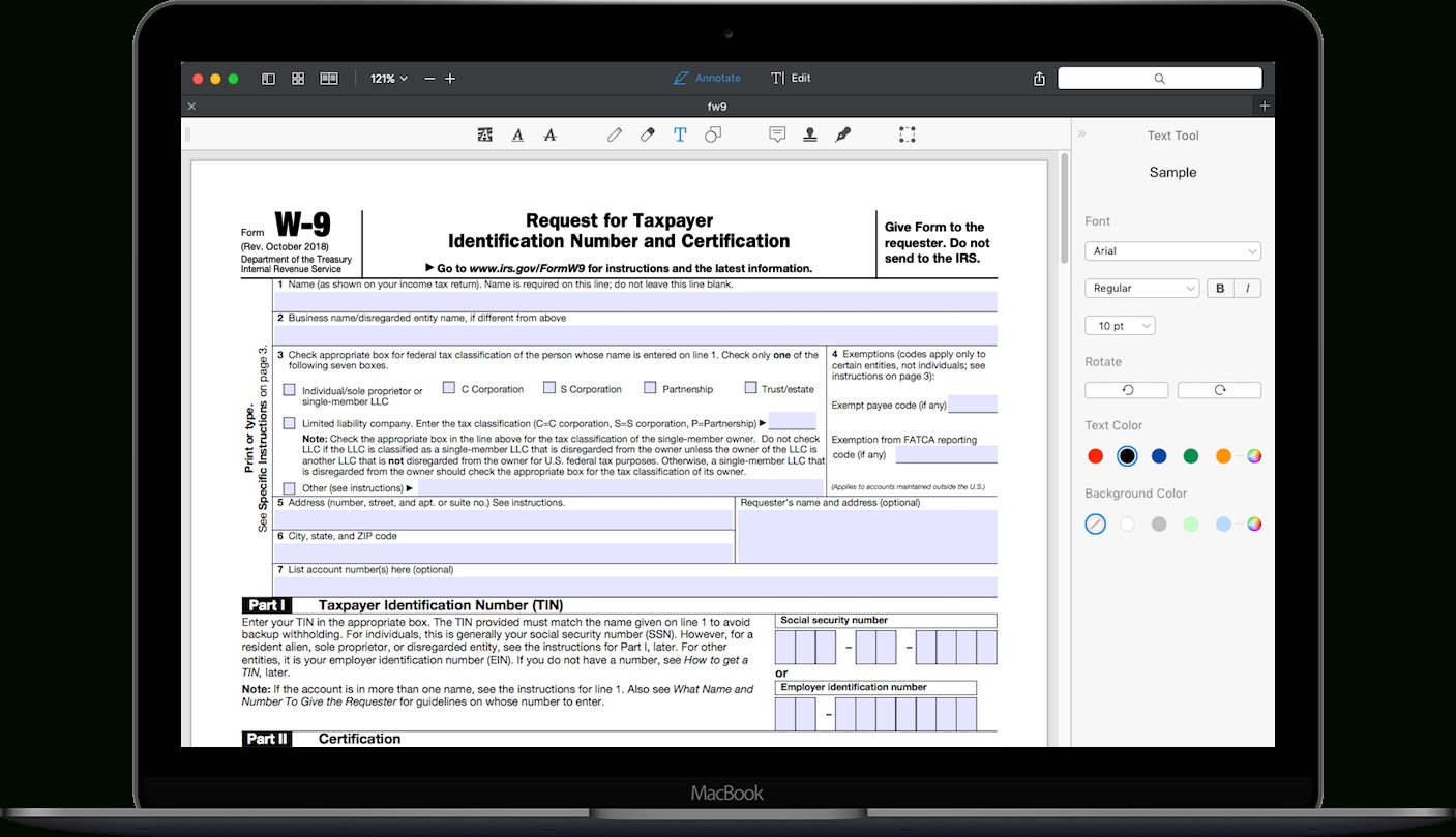 How To Fill Out Irs Form W-9 2019-2020 | Pdf Expert-For W 9 2021 Printable