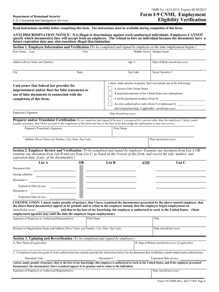 I 9 Form Pdf - Fill Out And Sign Printable Pdf Template | Signnow-Blank I 9 Form 2021 Printable